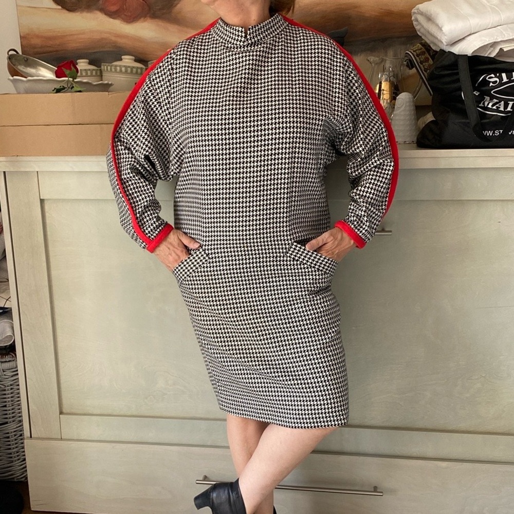 REDUCED!!!Vintage 70’s Jac Dale by Nina Wills houndstooth black and white! - Picture 14 of 17
